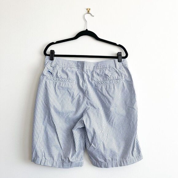 Puma Golf Shorts Flat Front Blue White Checkered Men's Size 34 - Picture 2 of 10